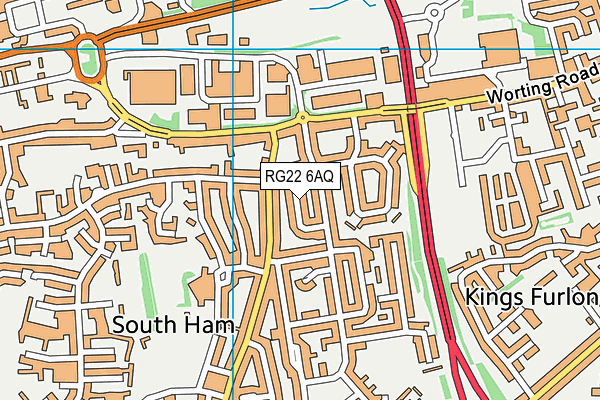 RG22 6AQ map - OS VectorMap District (Ordnance Survey) RG22 6AQ map - OS VectorMap District (Ordnance Survey)