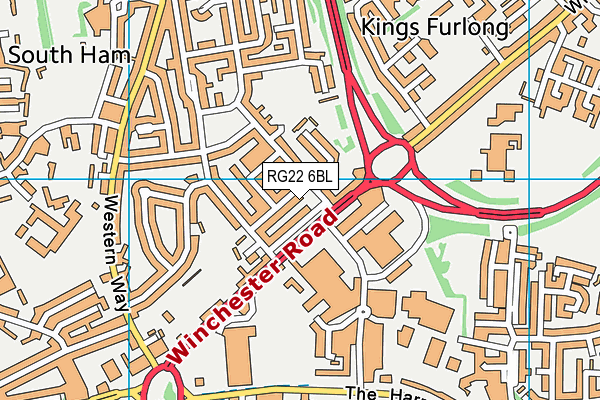 RG22 6BL map - OS VectorMap District (Ordnance Survey) RG22 6BL map - OS VectorMap District (Ordnance Survey)