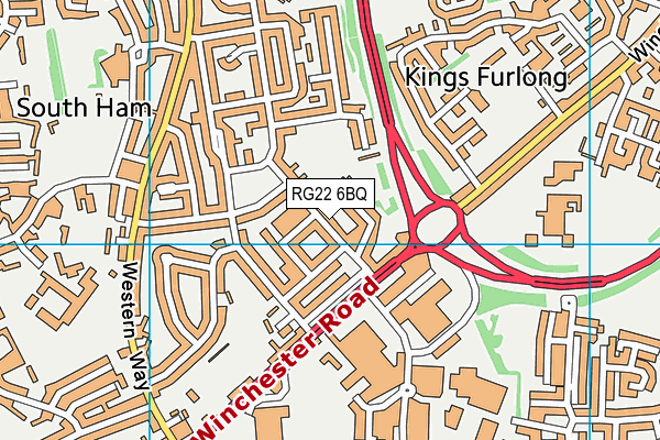 RG22 6BQ map - OS VectorMap District (Ordnance Survey) RG22 6BQ map - OS VectorMap District (Ordnance Survey)