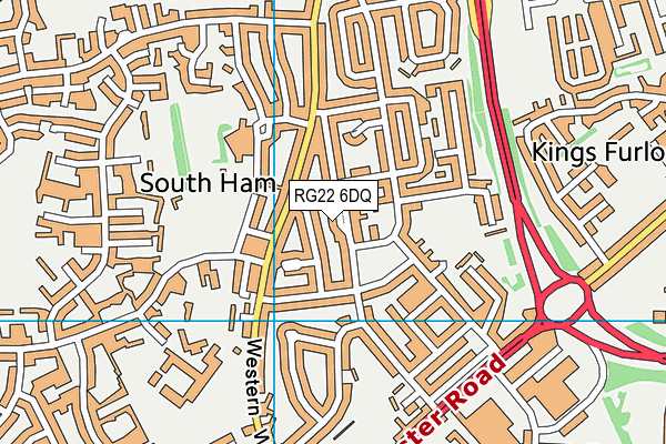 RG22 6DQ map - OS VectorMap District (Ordnance Survey) RG22 6DQ map - OS VectorMap District (Ordnance Survey)