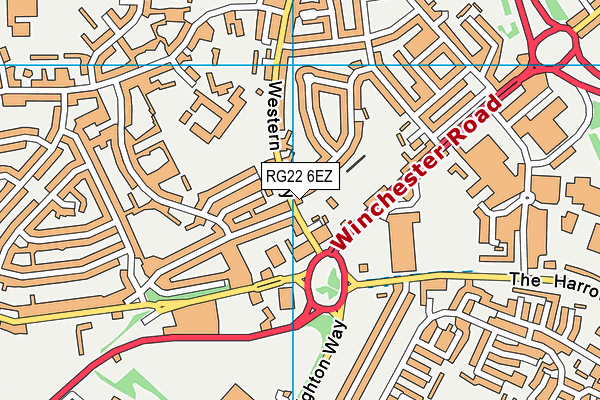 RG22 6EZ map - OS VectorMap District (Ordnance Survey) RG22 6EZ map - OS VectorMap District (Ordnance Survey)