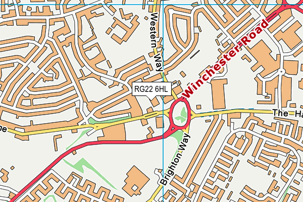 RG22 6HL map - OS VectorMap District (Ordnance Survey) RG22 6HL map - OS VectorMap District (Ordnance Survey)