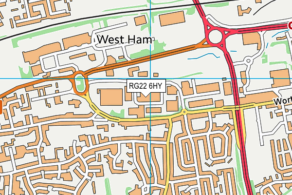RG22 6HY map - OS VectorMap District (Ordnance Survey) RG22 6HY map - OS VectorMap District (Ordnance Survey)