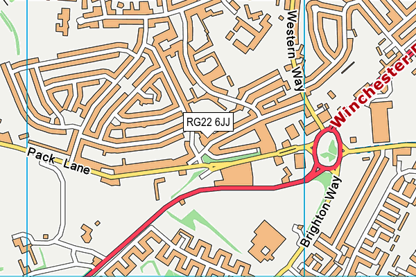 RG22 6JJ map - OS VectorMap District (Ordnance Survey)