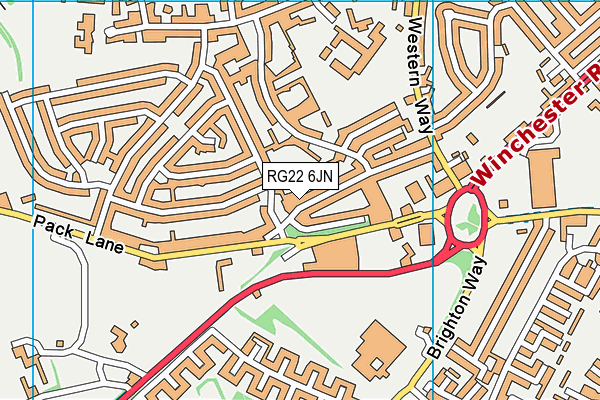 RG22 6JN map - OS VectorMap District (Ordnance Survey) RG22 6JN map - OS VectorMap District (Ordnance Survey)