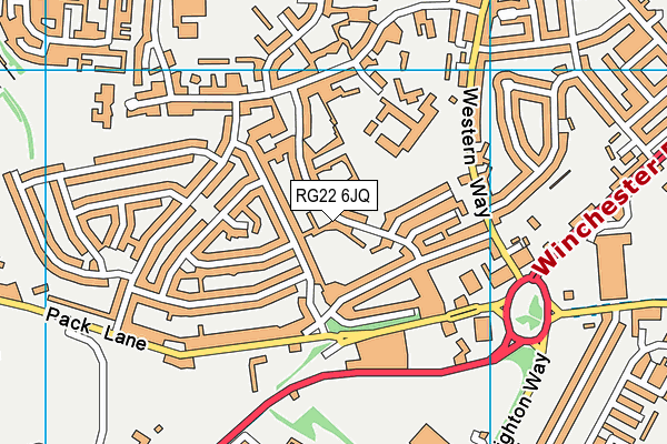 RG22 6JQ map - OS VectorMap District (Ordnance Survey)