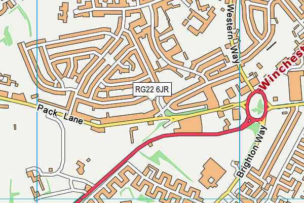 RG22 6JR map - OS VectorMap District (Ordnance Survey) RG22 6JR map - OS VectorMap District (Ordnance Survey)