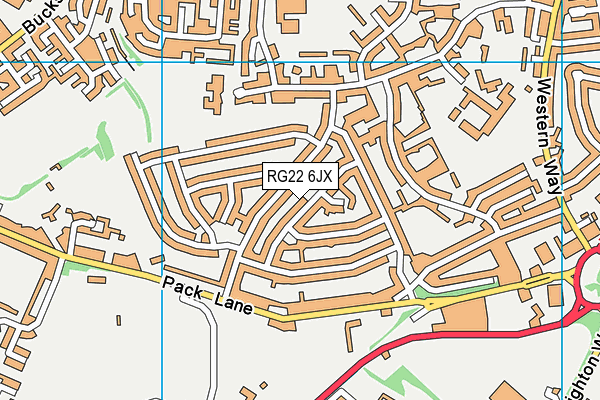 RG22 6JX map - OS VectorMap District (Ordnance Survey) RG22 6JX map - OS VectorMap District (Ordnance Survey)