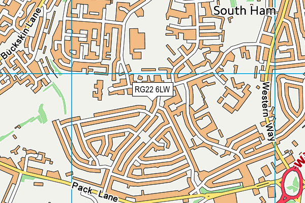 RG22 6LW map - OS VectorMap District (Ordnance Survey) RG22 6LW map - OS VectorMap District (Ordnance Survey)