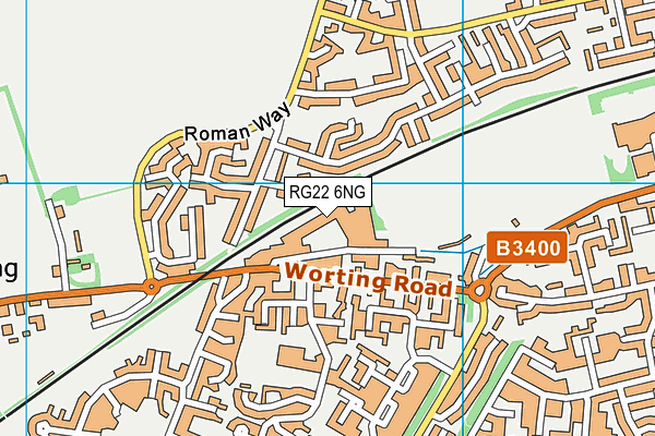 RG22 6NG map - OS VectorMap District (Ordnance Survey) RG22 6NG map - OS VectorMap District (Ordnance Survey)