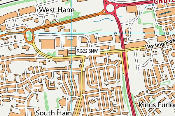 RG22 6NW map - OS VectorMap District (Ordnance Survey) RG22 6NW map - OS VectorMap District (Ordnance Survey)