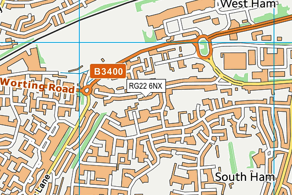 RG22 6NX map - OS VectorMap District (Ordnance Survey) RG22 6NX map - OS VectorMap District (Ordnance Survey)