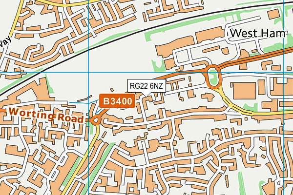 RG22 6NZ map - OS VectorMap District (Ordnance Survey) RG22 6NZ map - OS VectorMap District (Ordnance Survey)