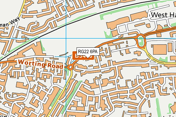 RG22 6PA map - OS VectorMap District (Ordnance Survey)