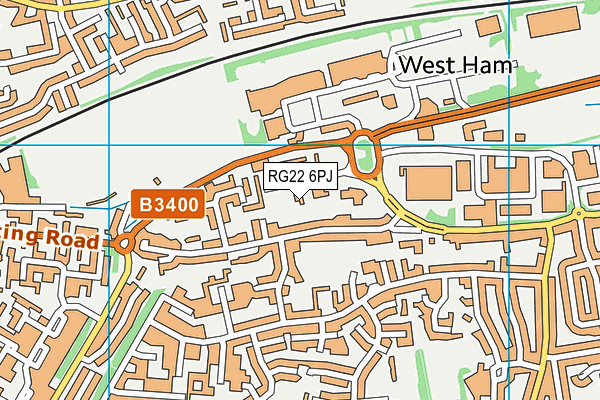 RG22 6PJ map - OS VectorMap District (Ordnance Survey) RG22 6PJ map - OS VectorMap District (Ordnance Survey)