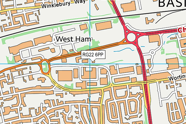 RG22 6PP map - OS VectorMap District (Ordnance Survey) RG22 6PP map - OS VectorMap District (Ordnance Survey)