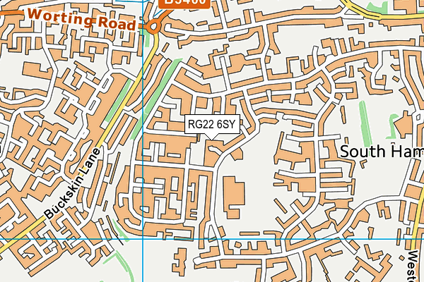 RG22 6SY map - OS VectorMap District (Ordnance Survey) RG22 6SY map - OS VectorMap District (Ordnance Survey)