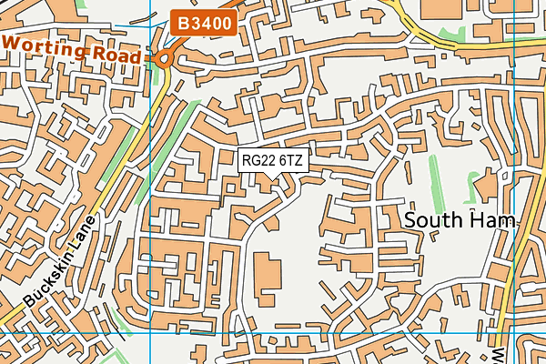 RG22 6TZ map - OS VectorMap District (Ordnance Survey) RG22 6TZ map - OS VectorMap District (Ordnance Survey)