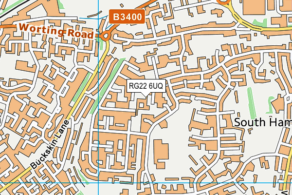 RG22 6UQ map - OS VectorMap District (Ordnance Survey) RG22 6UQ map - OS VectorMap District (Ordnance Survey)