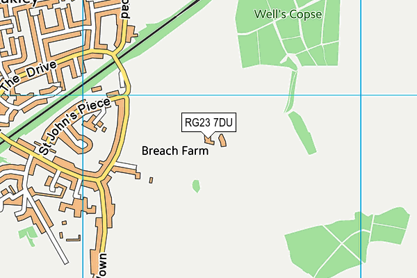 RG23 7DU map - OS VectorMap District (Ordnance Survey) RG23 7DU map - OS VectorMap District (Ordnance Survey)