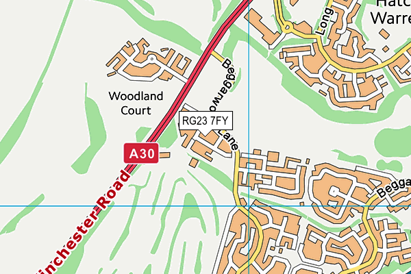 RG23 7FY map - OS VectorMap District (Ordnance Survey) RG23 7FY map - OS VectorMap District (Ordnance Survey)
