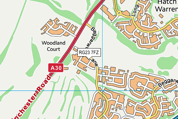 RG23 7FZ map - OS VectorMap District (Ordnance Survey) RG23 7FZ map - OS VectorMap District (Ordnance Survey)