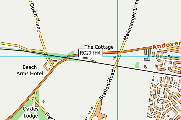 RG23 7HA map - OS VectorMap District (Ordnance Survey) RG23 7HA map - OS VectorMap District (Ordnance Survey)