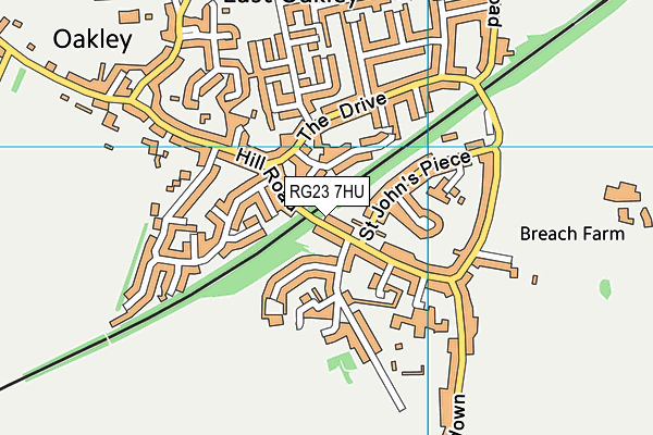 RG23 7HU map - OS VectorMap District (Ordnance Survey) RG23 7HU map - OS VectorMap District (Ordnance Survey)
