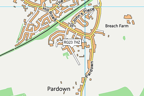 RG23 7HZ map - OS VectorMap District (Ordnance Survey) RG23 7HZ map - OS VectorMap District (Ordnance Survey)