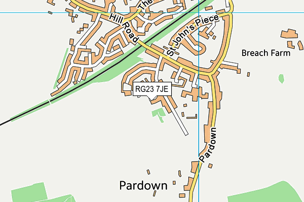 RG23 7JE map - OS VectorMap District (Ordnance Survey) RG23 7JE map - OS VectorMap District (Ordnance Survey)