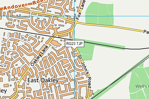 RG23 7JP map - OS VectorMap District (Ordnance Survey) RG23 7JP map - OS VectorMap District (Ordnance Survey)