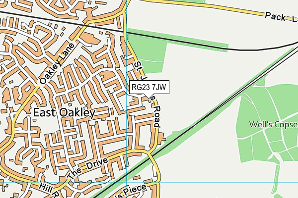 RG23 7JW map - OS VectorMap District (Ordnance Survey) RG23 7JW map - OS VectorMap District (Ordnance Survey)