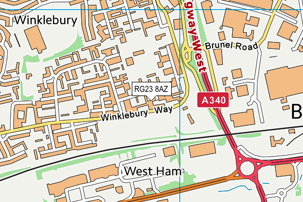RG23 8AZ map - OS VectorMap District (Ordnance Survey) RG23 8AZ map - OS VectorMap District (Ordnance Survey)