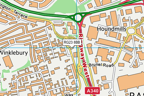 RG23 8BB map - OS VectorMap District (Ordnance Survey) RG23 8BB map - OS VectorMap District (Ordnance Survey)