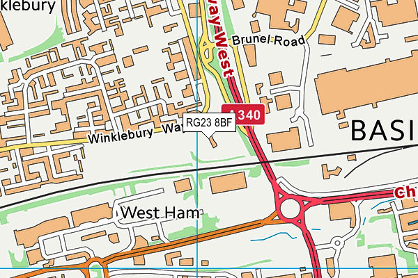 RG23 8BF map - OS VectorMap District (Ordnance Survey) RG23 8BF map - OS VectorMap District (Ordnance Survey)