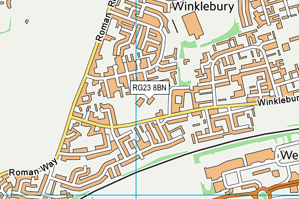 RG23 8BN map - OS VectorMap District (Ordnance Survey) RG23 8BN map - OS VectorMap District (Ordnance Survey)