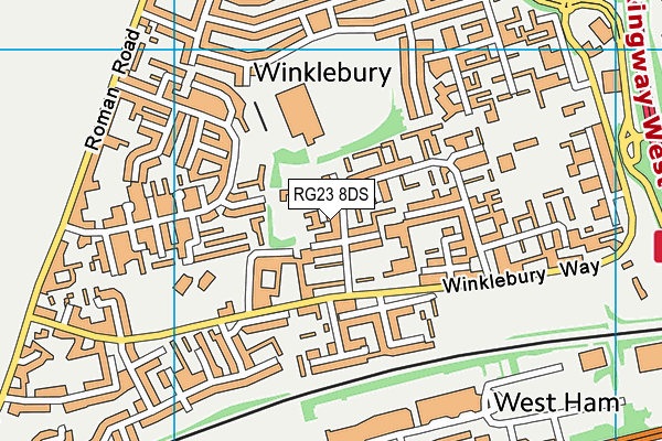 RG23 8DS map - OS VectorMap District (Ordnance Survey) RG23 8DS map - OS VectorMap District (Ordnance Survey)