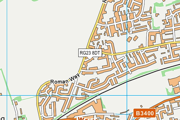 RG23 8DT map - OS VectorMap District (Ordnance Survey) RG23 8DT map - OS VectorMap District (Ordnance Survey)