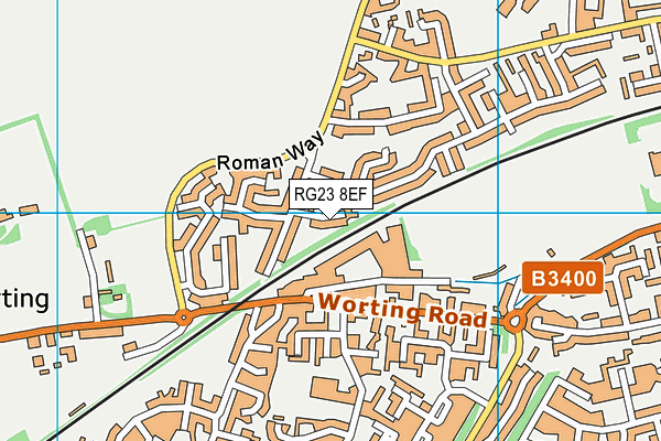 RG23 8EF map - OS VectorMap District (Ordnance Survey) RG23 8EF map - OS VectorMap District (Ordnance Survey)