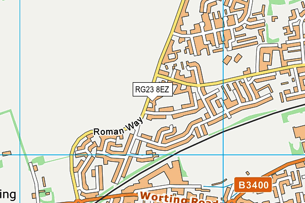 RG23 8EZ map - OS VectorMap District (Ordnance Survey) RG23 8EZ map - OS VectorMap District (Ordnance Survey)