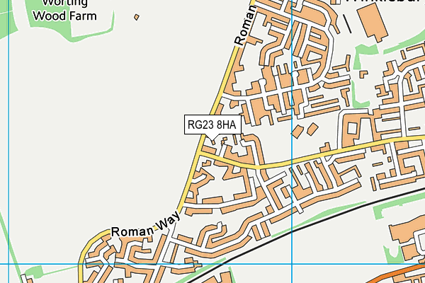 RG23 8HA map - OS VectorMap District (Ordnance Survey) RG23 8HA map - OS VectorMap District (Ordnance Survey)