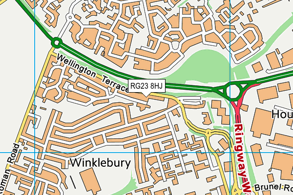 RG23 8HJ map - OS VectorMap District (Ordnance Survey) RG23 8HJ map - OS VectorMap District (Ordnance Survey)