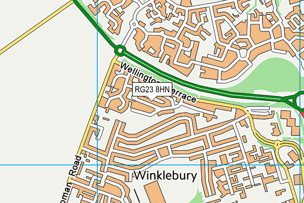 RG23 8HN map - OS VectorMap District (Ordnance Survey) RG23 8HN map - OS VectorMap District (Ordnance Survey)