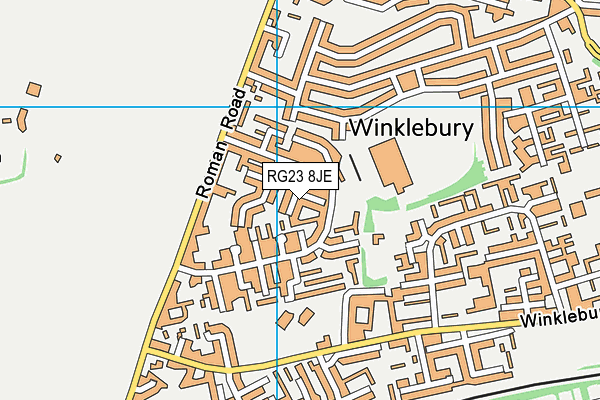 RG23 8JE map - OS VectorMap District (Ordnance Survey) RG23 8JE map - OS VectorMap District (Ordnance Survey)