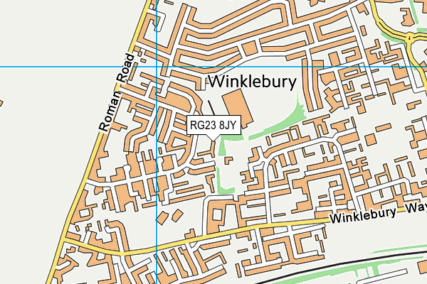 RG23 8JY map - OS VectorMap District (Ordnance Survey) RG23 8JY map - OS VectorMap District (Ordnance Survey)