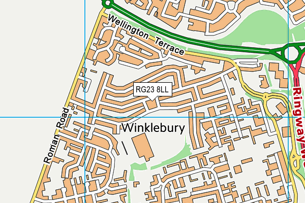 RG23 8LL map - OS VectorMap District (Ordnance Survey) RG23 8LL map - OS VectorMap District (Ordnance Survey)