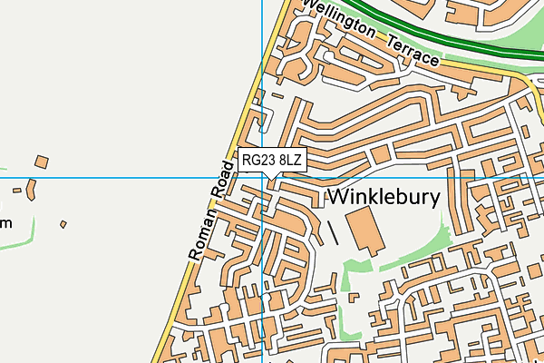 RG23 8LZ map - OS VectorMap District (Ordnance Survey) RG23 8LZ map - OS VectorMap District (Ordnance Survey)