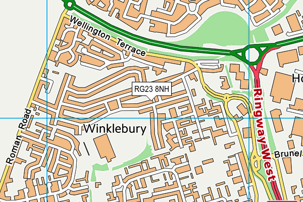 RG23 8NH map - OS VectorMap District (Ordnance Survey) RG23 8NH map - OS VectorMap District (Ordnance Survey)
