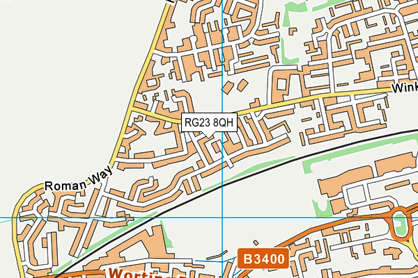 RG23 8QH map - OS VectorMap District (Ordnance Survey) RG23 8QH map - OS VectorMap District (Ordnance Survey)