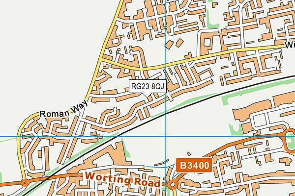 RG23 8QJ map - OS VectorMap District (Ordnance Survey) RG23 8QJ map - OS VectorMap District (Ordnance Survey)